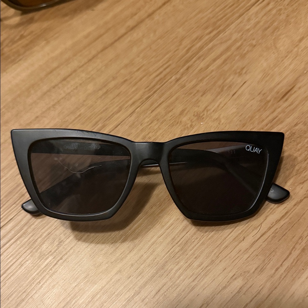 Quay Black Cat Eye Sunglasses